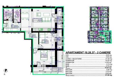 Apartament cu 3 camere în Ultracentral - 7