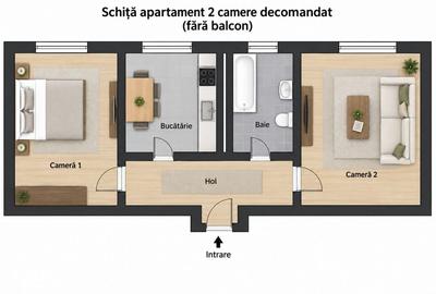 Apartament cu 2 camere în Gheorgheni