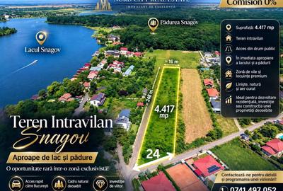 Teren Construcții intravilan de 4417 mp, în Snagov