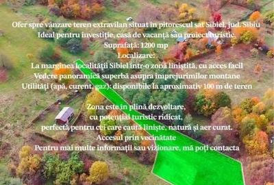 Teren de 1200 mp, în Sibiel