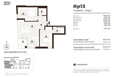 Apartament cu 3 camere în Timpuri Noi - 1