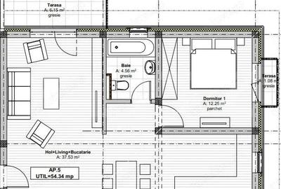 Apartament cu 2 camere decomandat în Giarmata - 2