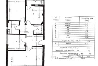 Apartament cu 3 camere decomandat, mobilat în Traian