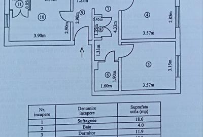 Apartament cu 4 camere decomandat în Central