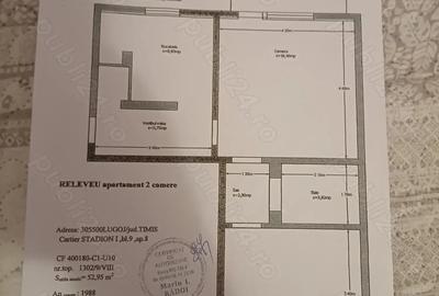 Apartament cu 2 camere semidecomandat în Central