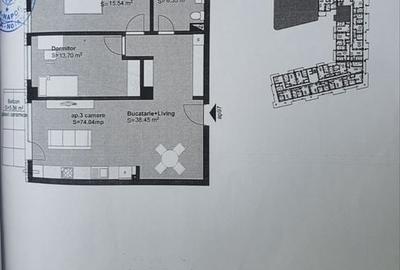 Apartament cu 3 camere în Mărăști