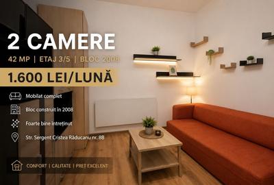Apartament cu 2 camere decomandat în Progresul