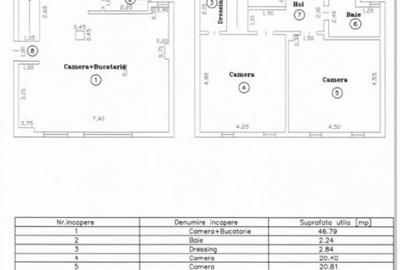 Apartament cu 3 camere, mobilat în Bălcescu - 1