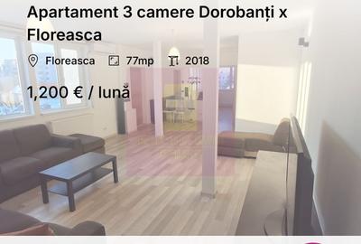 Apartament cu 3 camere decomandat, mobilat în Floreasca