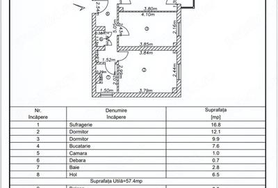 Apartament cu 3 camere decomandat în Micro 39