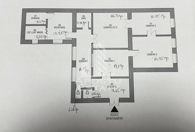 Apartament cu 4 camere circular, mobilat în P-ța Maria - 11