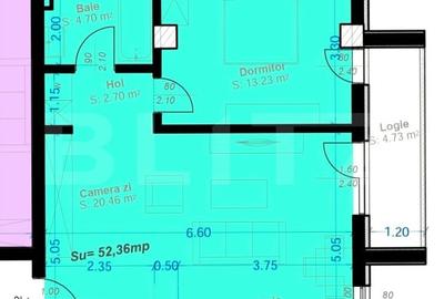 Apartament cu 2 camere semidecomandat în Aradului
