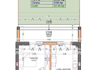 Apartament cu 2 camere semidecomandat în Central - 2