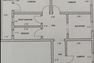Apartament cu 3 camere decomandat în Mărăței - 6