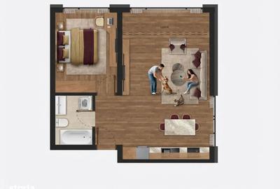 Apartament cu 2 camere în Chiajna