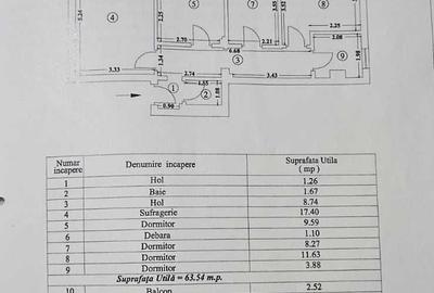 Apartament cu 3 camere decomandat în Central - 1