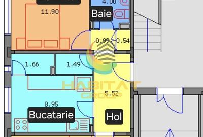 Apartament cu 2 camere decomandat, mobilat în Pajura