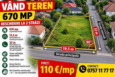 Teren de 670 mp, în Rediu
