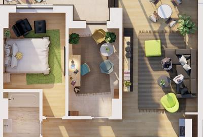 Apartament cu 2 camere decomandat în Energia