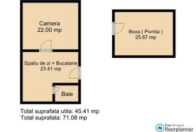 Apartament cu 2 camere semidecomandat, mobilat în Central - 7