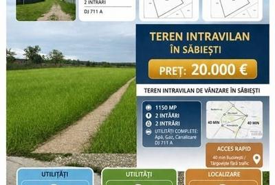 Teren de 1150 mp, în Răcari