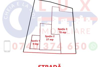 Spațiu comercial, de 122 mp, în Central