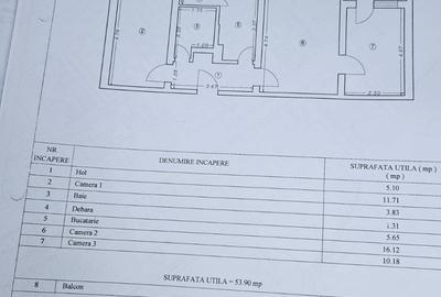 Apartament cu 3 camere semidecomandat în Central - 1