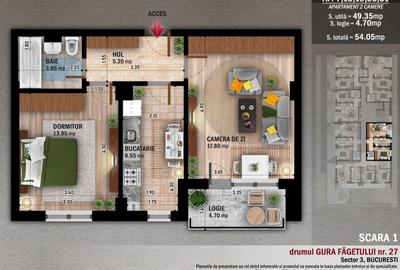 Apartament cu 2 camere decomandat în Theodor Pallady - 18