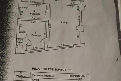 Apartament cu 2 camere semidecomandat în Central