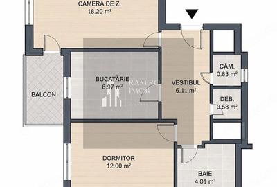 Apartament cu 2 camere decomandat în Giurgiului