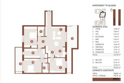 Apartament cu 4 camere decomandat în Barbu Văcărescu