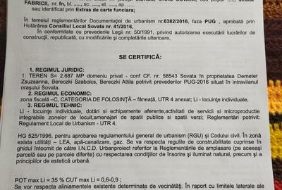 Teren de 2687 mp, în Central