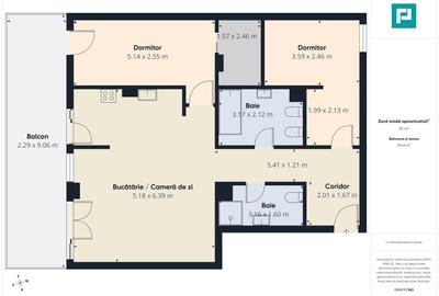 Apartament cu 3 camere semidecomandat în UTA - 21