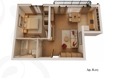 Apartament cu 2 camere în Șagului