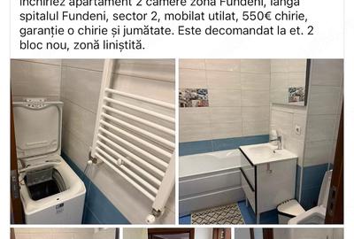 Apartament cu 2 camere decomandat în Fundeni