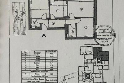 Apartament cu 3 camere decomandat în Central
