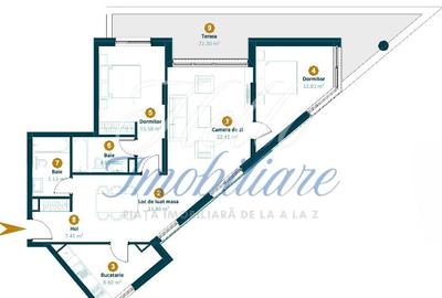 Apartament cu 3 camere semidecomandat în Între Lacuri