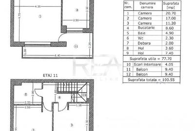 Apartament cu 3 camere decomandat în Tei