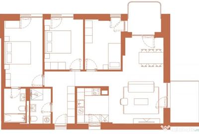 Apartament cu 4 camere decomandat în Dâmbul Rotund