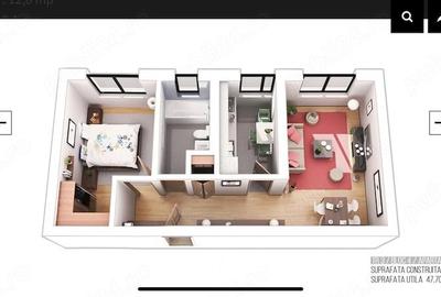 Apartament cu 2 camere decomandat în Chiajna