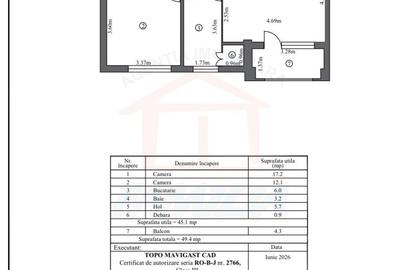 Apartament cu 2 camere decomandat în Micro 20 - 10