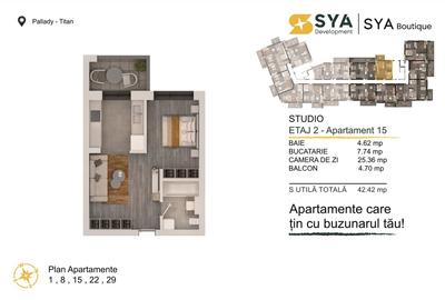 Apartament cu 2 camere decomandat în Theodor Pallady