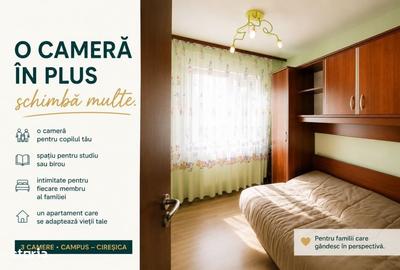 Apartament cu 3 camere în Tomis Nord