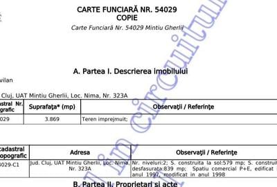 Teren de 3869 mp, în Central