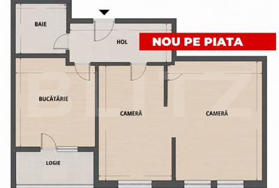Apartament cu 2 camere semidecomandat în Central - 1