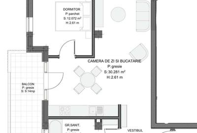 Apartament cu 2 camere în Central