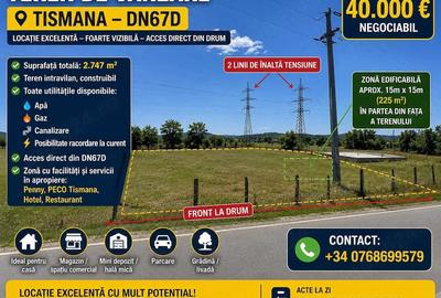 Teren de 2747 mp, în Central