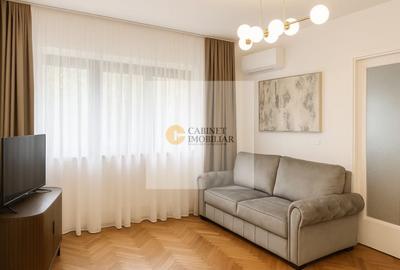Apartament cu 2 camere nedecomandat, mobilat în Cișmigiu