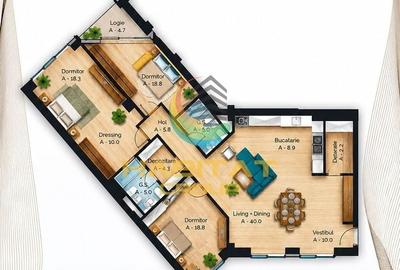 Apartament cu 4 camere nedecomandat în Băneasa - 7