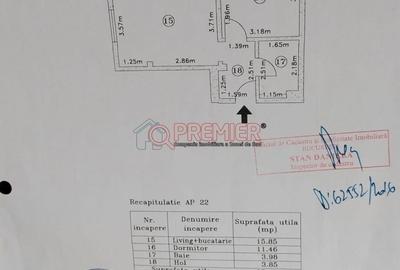 Apartament cu 2 camere în Apărătorii Patriei